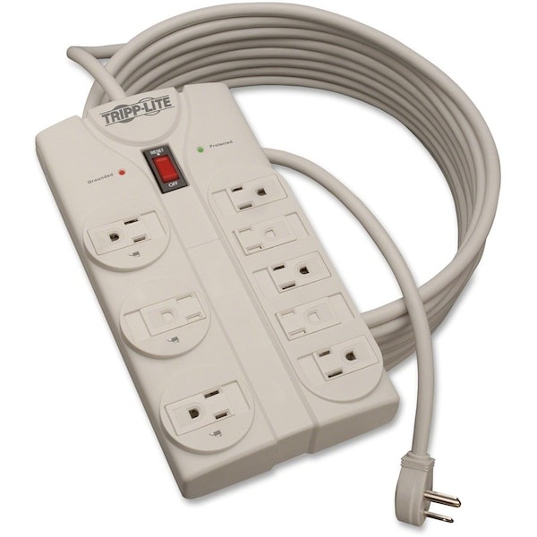 Tripp Lite Outlet Strip, Surge, 5-15R, 5-15P, 25 ft., White TRPTLP825 - main